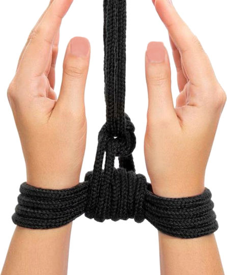 Fetish Addict Bondage Cotton Rope 5 Meter Въже за Връзване в Черен Цвят