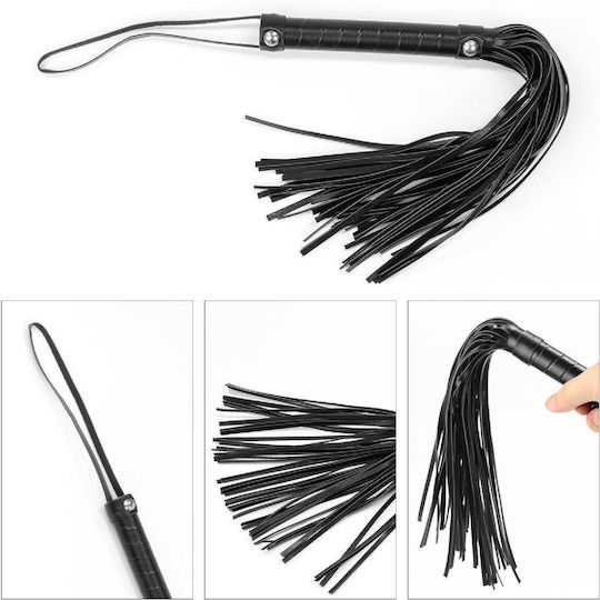 Lovetoy Deluxe Bondage Kit BDSM Kit Blindfold, Gag Ball, G-spot Vibrator & Whip σε Μαύρο Χρώμα 40τμχ
