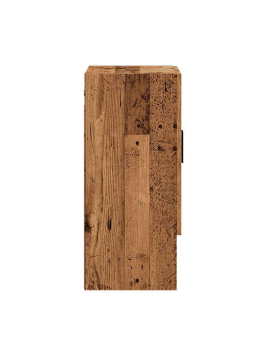 Wand Wohnzimmer Nische aus Spanplatte Alt Holz 60x31x70cm