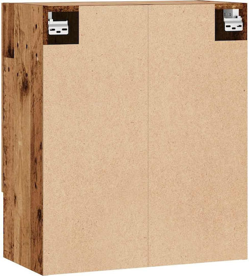 Hängeschrank fürs Wohnzimmer aus Spanplatte Altholz 60x31x70cm