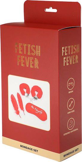 Fever BDSM Kit σε Κόκκινο Χρώμα 4τμχ