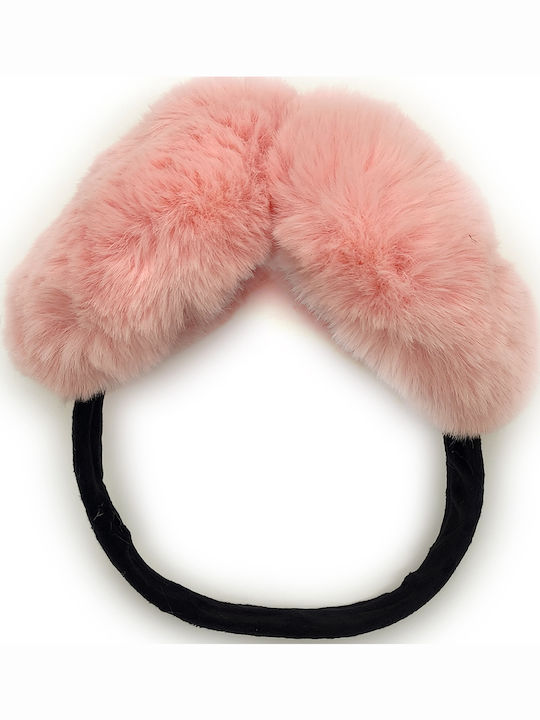 Γυναικείο Earmuff Πλεκτό σε Ροζ χρώμα