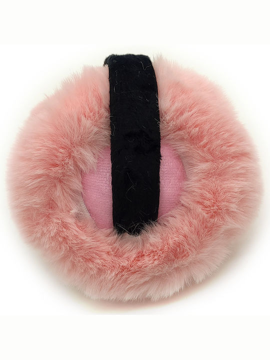 Γυναικείο Earmuff Πλεκτό σε Ροζ χρώμα
