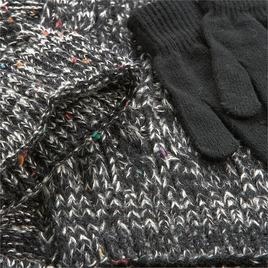 Beanie Γυναικείος Σκούφος Πλεκτός σε Μαύρο χρώμα