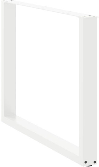 vidaXL Metallic Furniture Leg 2 Pieces Suitable for Table / Coffee Table / Office 100x72cm White