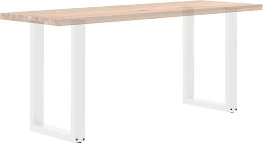 vidaXL Picior Metalic Mobilier 2 Bucăți Potrivit Pentru Masă / Măsuță / Birou 50x72cm Alb