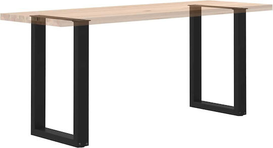 vidaXL Металик Крак На Мебел 2 Бройки Подходящ За Маса / Малка Маса / Офис 50x72см Черен