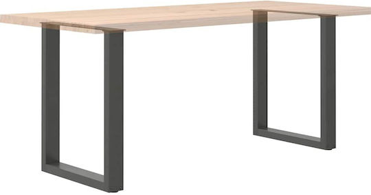 vidaXL Metallisches Möbelbein 2Stücke Für Tisch / Beistelltisch / Büro 60x72cm Anthrazit