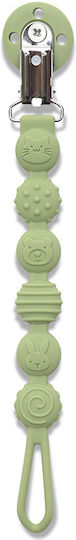 Lorelli Pacifier Clip from Silicone Green