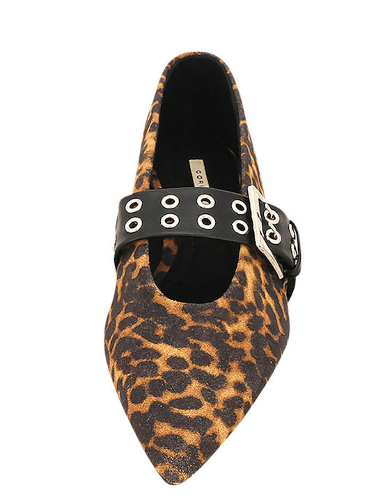 Wildleder Damen Ballerinas in Braun Farbe