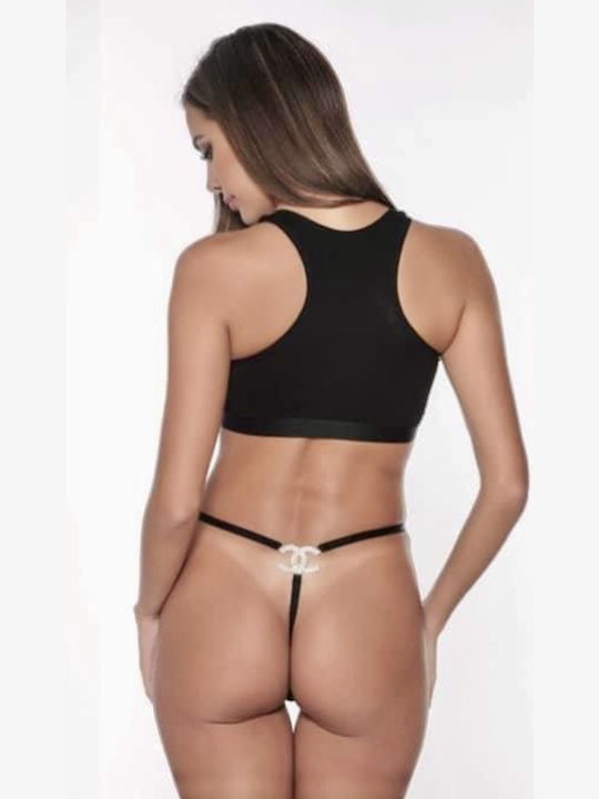 Damen Zeichenfolge Black