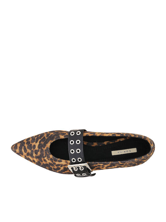 Wildleder Damen Ballerinas in Braun Farbe