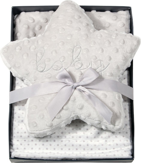 Greenwich Polo Club Blanket Nursery Swaddling Blankets Fleece Gray Grey, White 75x100cm