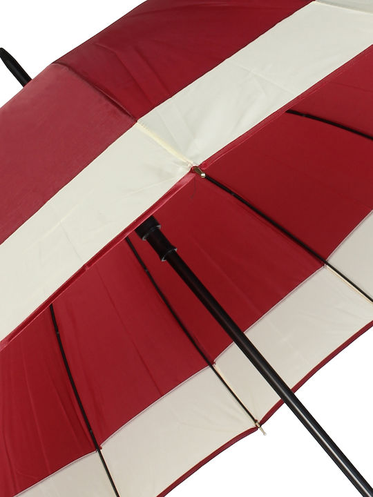 Keskor Automatic Umbrella with Walking Stick Red