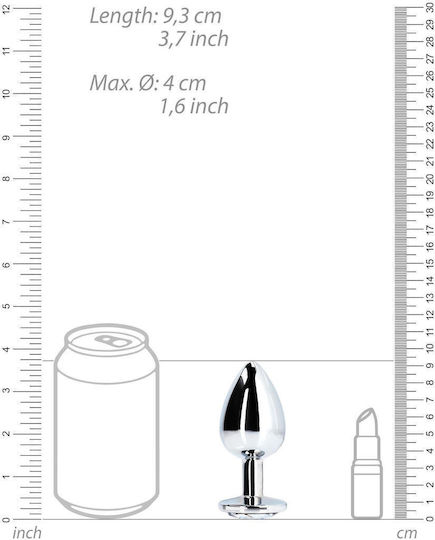 Shots Round Gem Πρωκτική Σφήνα Large Διάφανη