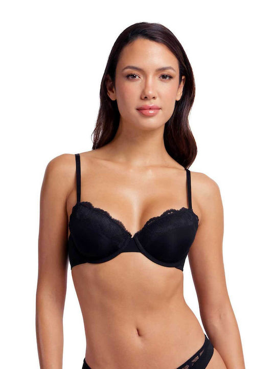 Demi Μαύρο & Ροζ Σουτιέν με Μπανέλες 2Pack