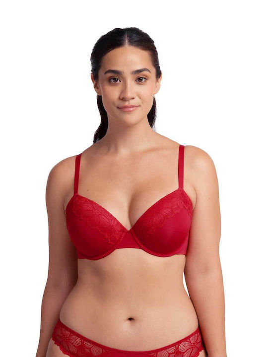 Dorina Demi Sticker Sticker Bra Underwire Red & Beige