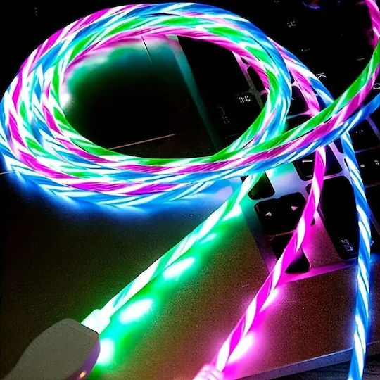 Panora LED USB 2.0 Кабел USB-C Мъжки - USB-A Син 1м 13846