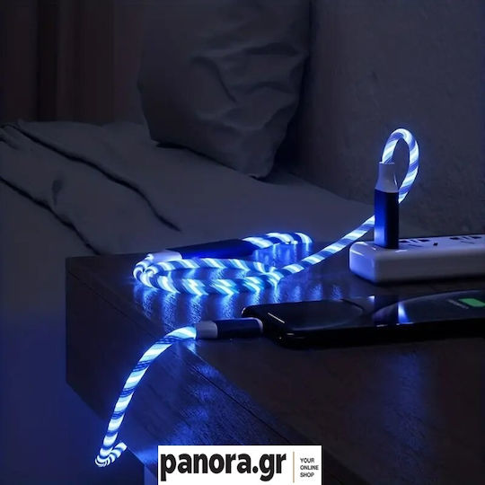 Panora LED USB 2.0 Cable USB-C Male - USB-A Green 1m