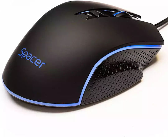 Spacer SPGM-PULSAR-SPEED RGB Gaming Ποντίκι 8000 DPI Μαύρο