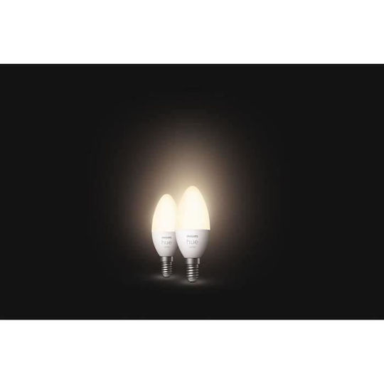 Philips Smart LED Bulbs 5.5W for Socket E14 Warm White 470lm Dimmable 2pcs