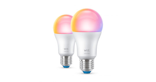 WiZ Smart Λάμπα LED 8.5W για Ντουί E27 και Σχήμα A60 RGB 806lm