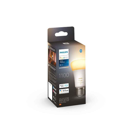 Philips Smart LED Bulb 8W for Socket E27 and Shape A60 Adjustable White 806lm Dimmable