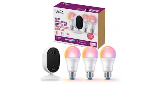 WiZ Smart Λάμπες LED 8.5W για Ντουί E27 και Σχήμα A60 RGBW 806lm 3τμχ