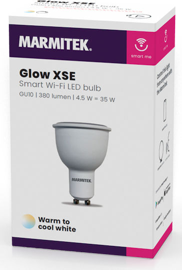Marmitek Glow XSE Smart Λάμπα LED 4.5W για Ντουί GU10 και Σχήμα MR16 Ρυθμιζόμενο Λευκό 380lm Dimmable