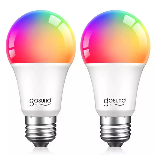 Gosund Smart Bulbs LED for Socket E27 and Shape A60 RGB 800lm 2pcs