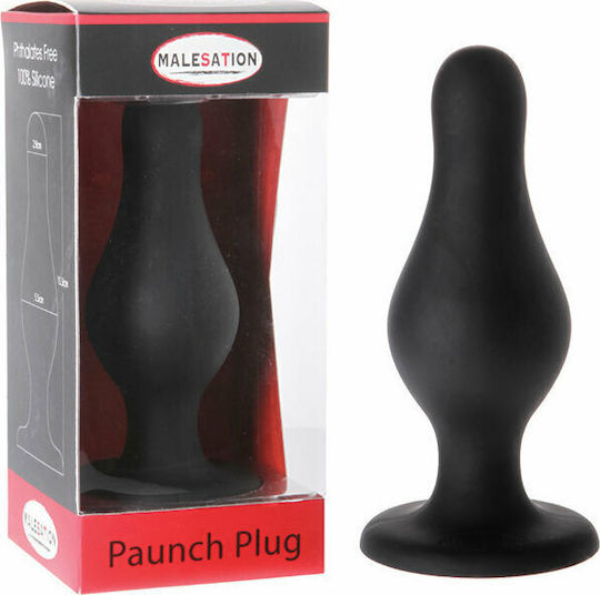 Malesation Paunch Plug With Succion Cup Πρωκτική Σφήνα Μαύρη