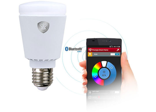 Prestigio Smart Λάμπα LED 9W για Ντουί E27 RGB 800lm Dimmable