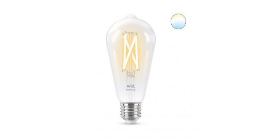 WiZ Smart Lampe LED für Fassung E27 und Form ST64 Einstellbar Weiß