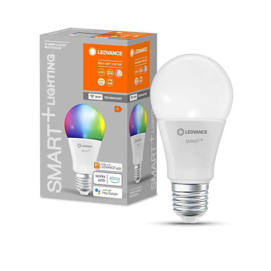 Ledvance Smart Bulb LED 9W for Socket E27 and Shape A60 RGBW 806lm