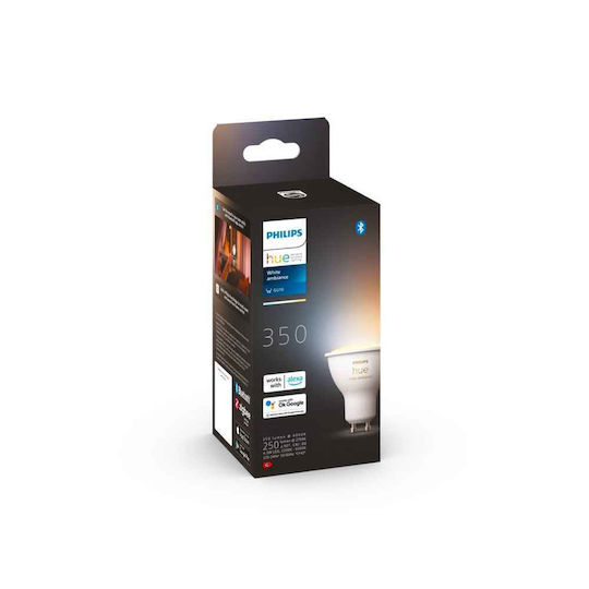 Philips Smart Bulb LED 5W for Socket GU10 and Shape PAR16 Adjustable White 250lm Dimmable