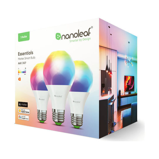 Nanoleaf Smart Λάμπες LED 5W RGBW Dimmable 3τμχ