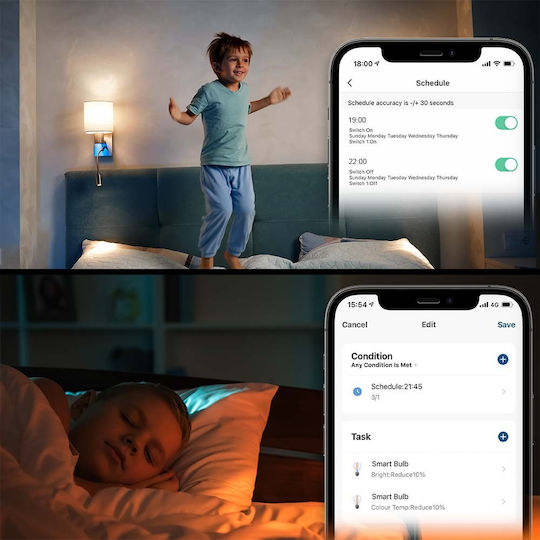 Tellur Bec Smart LED 9W pentru Dulie E27 RGB 820lm