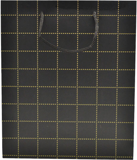 Ankor Papier Tasche für Geschenke Schwarz 20x24x10cm.