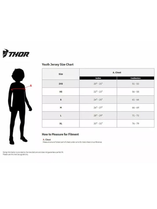 Thor Launchmode Kinder Motocross-Shirt Rot Farbe