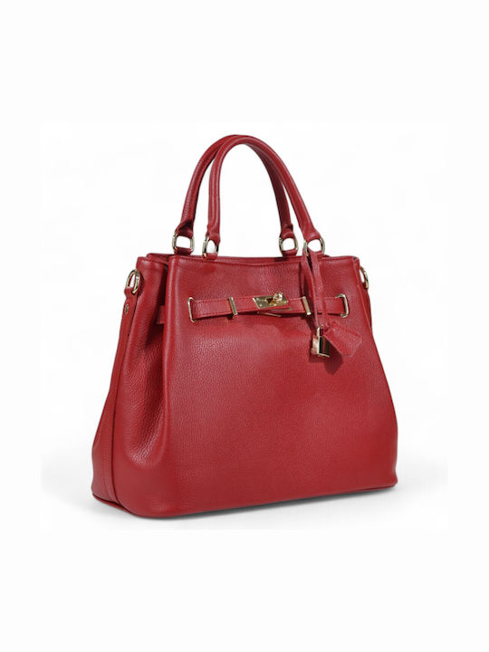 Passaggio Leather Leather Women's Bag Tote Hand Red