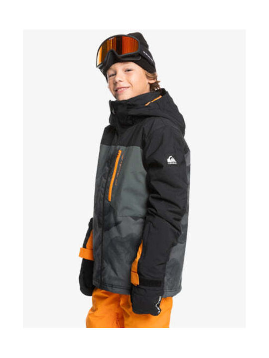 Quiksilver Waterproof Kids Casual Jacket with Lining & Hood True Black