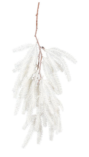 Crenguță Decorativă de Crăciun Albă 78cm