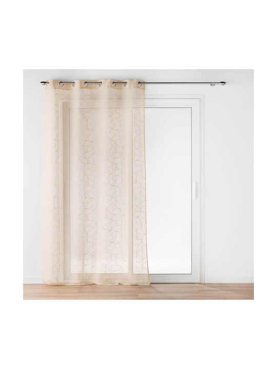 Douceur d'Intérieur Curtain with Grommet L-c Louxor Beige 140x240cm