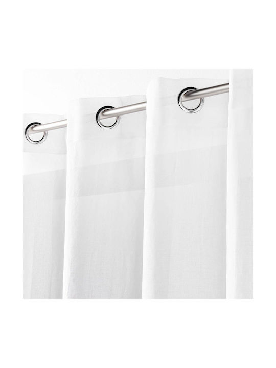 Curtain with Grommets L-c Telma White 140x280cm