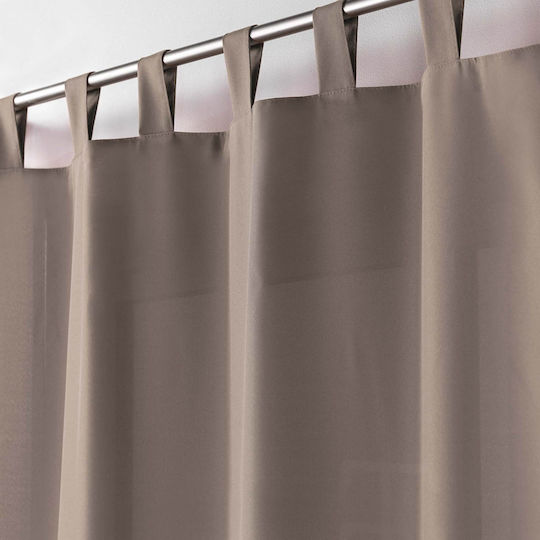 Douceur d'Intérieur Curtain with Tab Top L-c Essentiel Brown 1601051 140x260cm