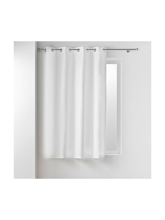 Window Curtain with Grommets L-c Micropolar White 135x180cm