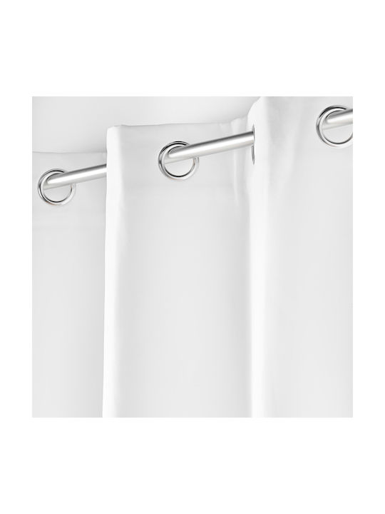 Window Curtain with Grommets L-c Micropolar White 135x180cm