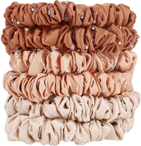 W7 Cosmetics Silky Knots Scrunchies Gold 6τμχ