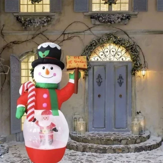 Inflatable Illuminated Santa Claus Electric Red 210cm