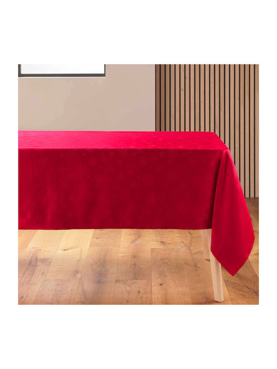 Tablecloth Stain Resistant L-c Flocons Red 140x240cm